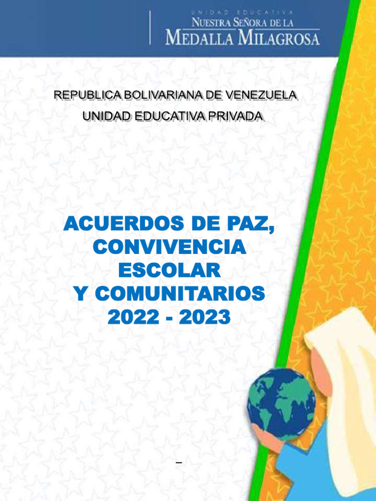 Acuerdos de Paz y Convivencia Escolar 2022-2023 | PDF | Maestros ...