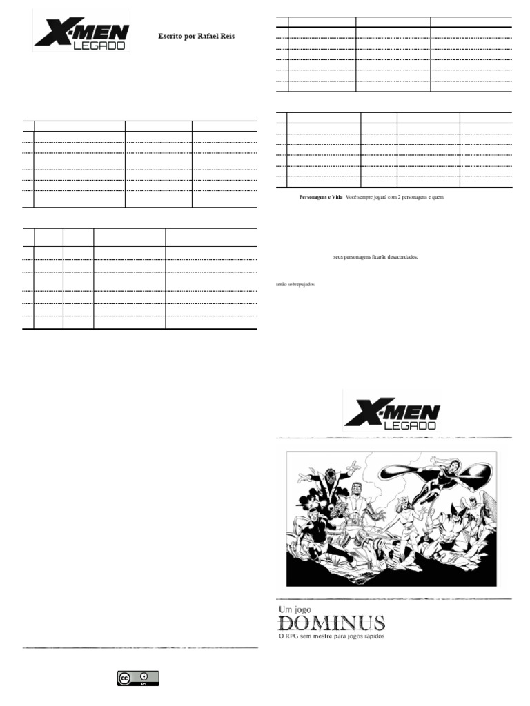 RPG X-Men: Regras e Trama Dominus | PDF | Personagens da Marvel Comics
