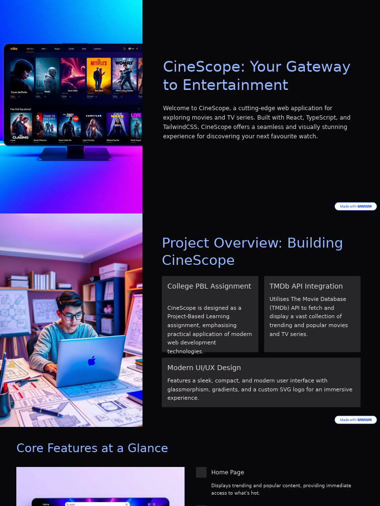 CineScope Your Gateway To Entertainment | PDF | Web Development | Software