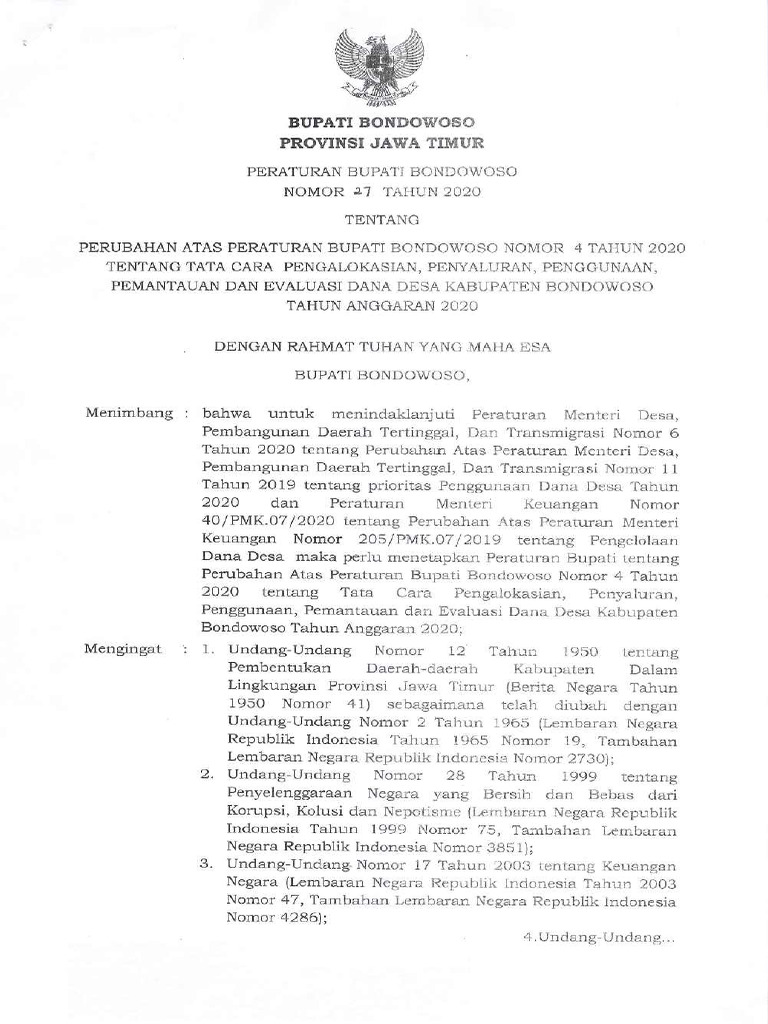 2020 Perbup 351127 | PDF
