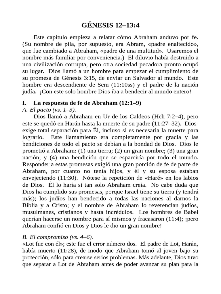 La fe y desobediencia de Abraham | PDF | Abrahán | Libro del Génesis