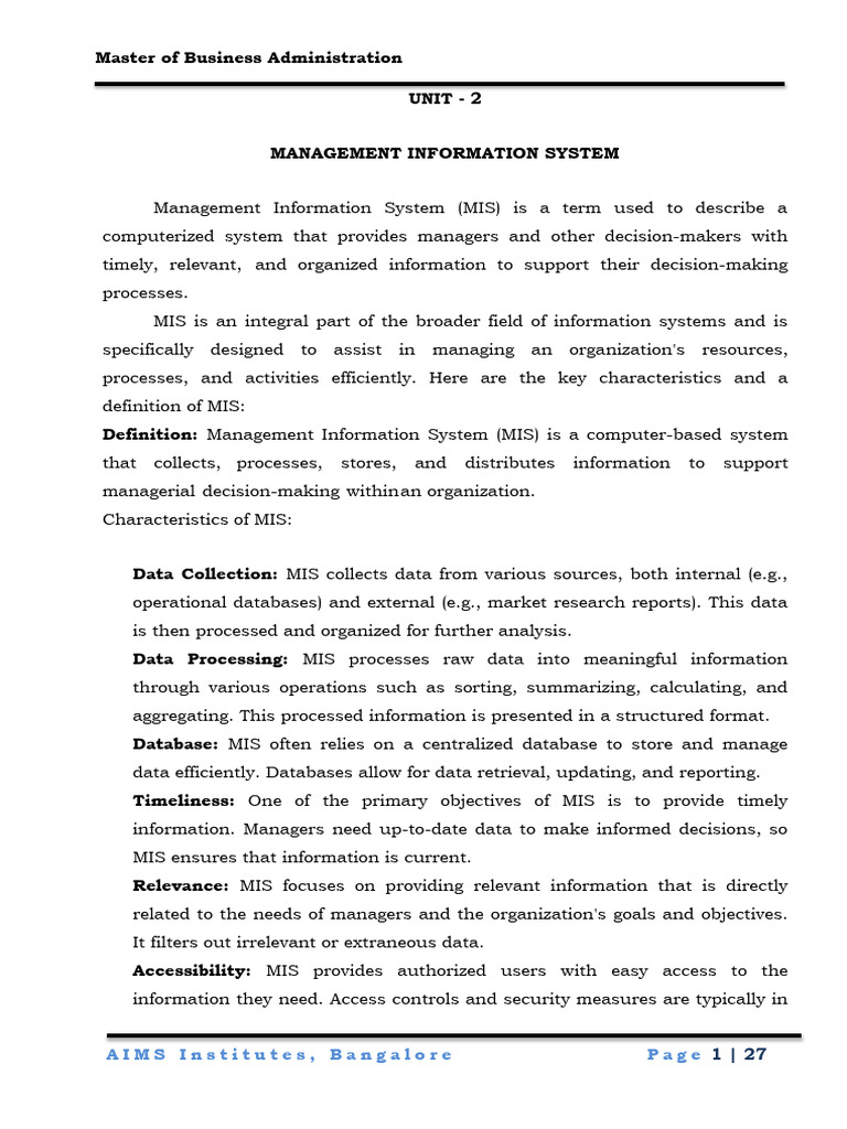Understanding Management Information Systems | PDF | Databases ...