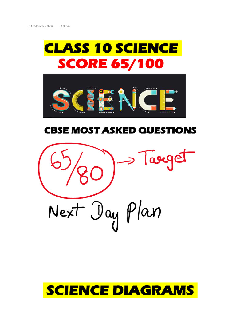 Class 10 Science Key Diagrams & Topics | PDF | Chemical Reactions ...