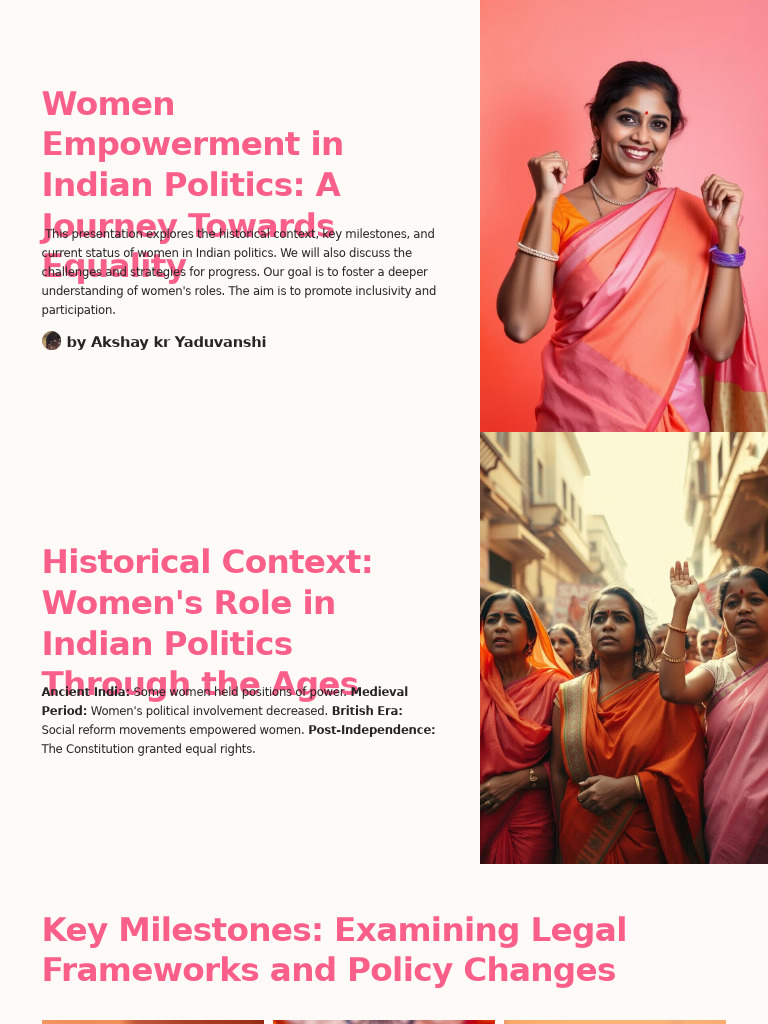Women Empowerment in Indian Politics | PDF