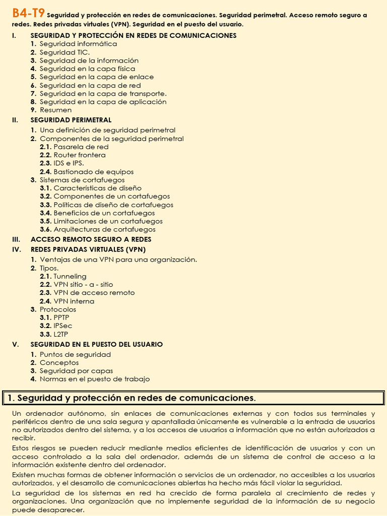 Seguridad en Redes de Comunicaciones | PDF | La seguridad informática ...
