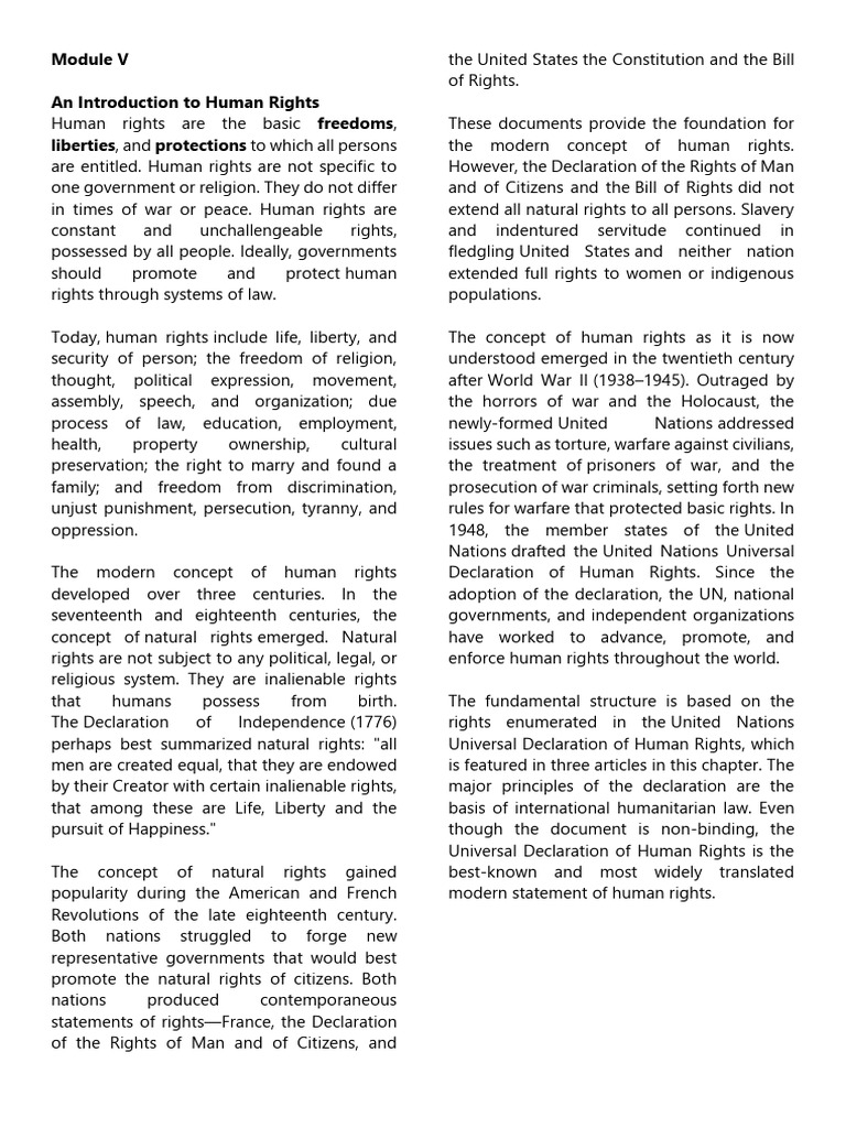 Overview of Human Rights Concepts | PDF | Human Rights | Rights