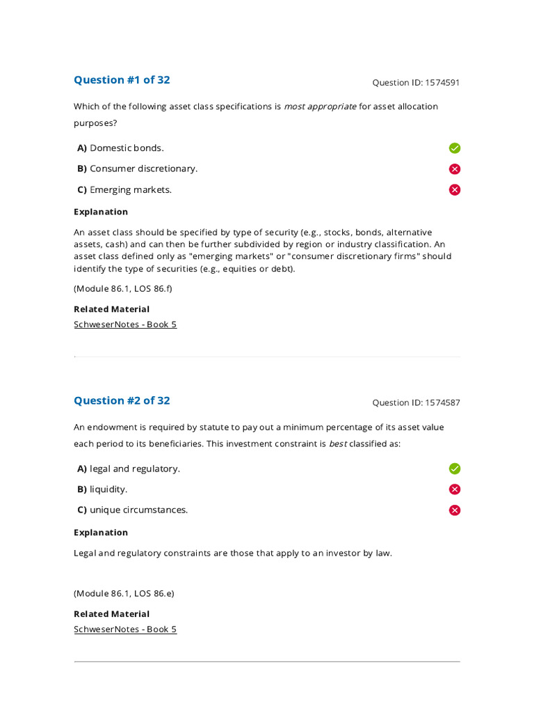 Asset Allocation and Investment Constraints Guide | PDF | Asset ...