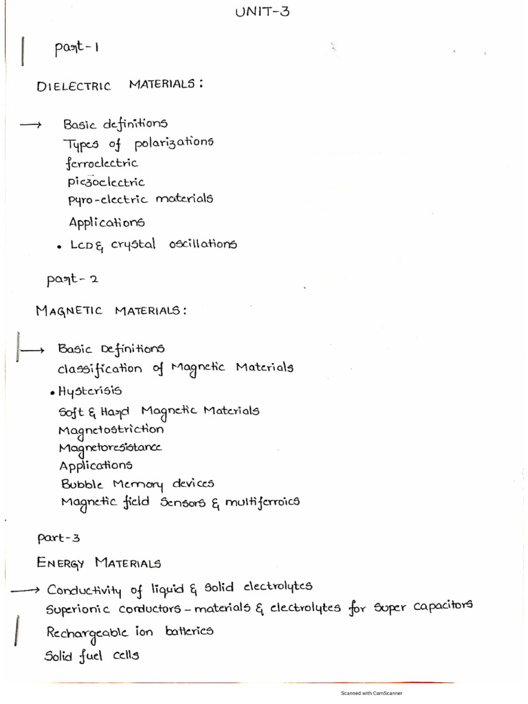 Unit 3 Dielectrics Notes | PDF