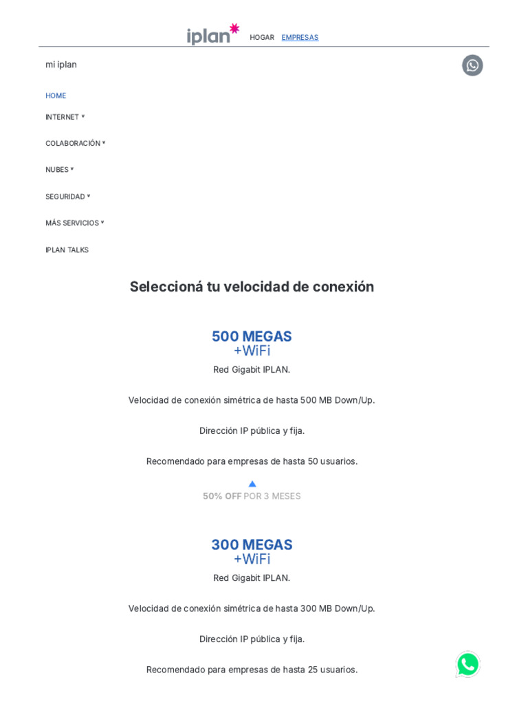 Internet Giga + - Iplan | PDF | Internet | Red de computadoras
