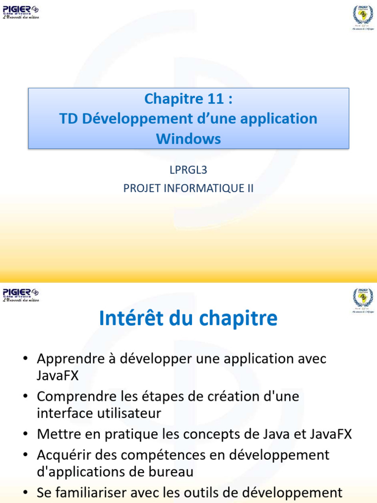 Développement d'une application JavaFX | PDF | Java (Langage de ...