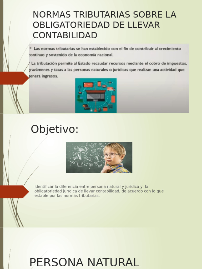 Normas Tributarias Sobre La Obligatoriedad de Llevar Contabilidad | PDF