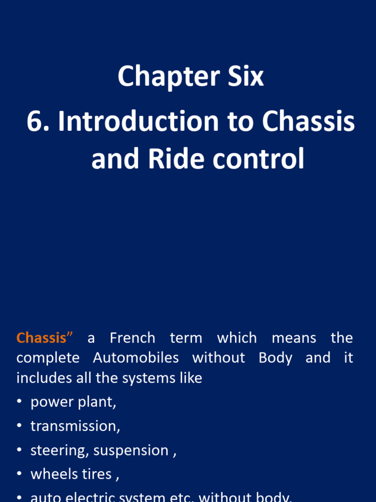 Conventional Control Chassis Overview | PDF | Vehicle Technology | Land ...