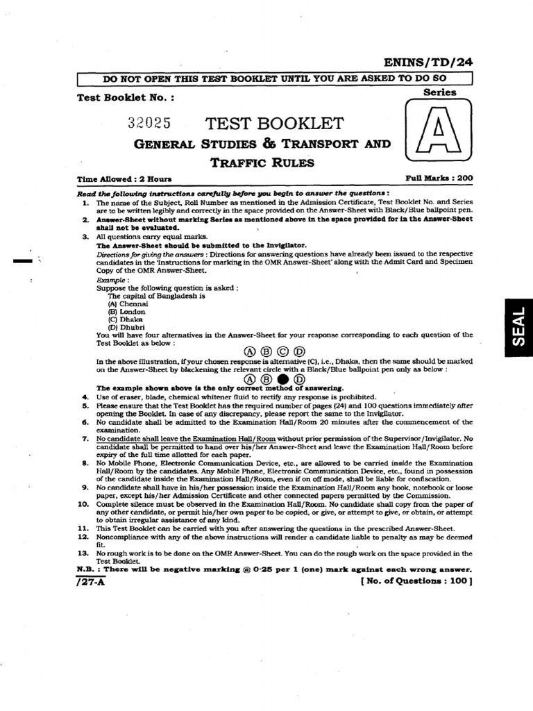 APSC Dept Exams GS Papers | PDF