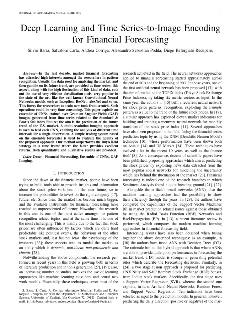 Deep Learning for Financial Forecasting | PDF | Forecasting | Time Series