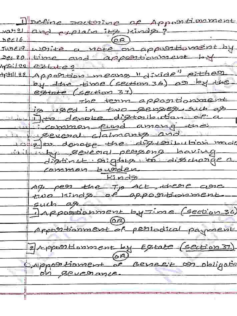Property Law Hand Notes Kslu | PDF