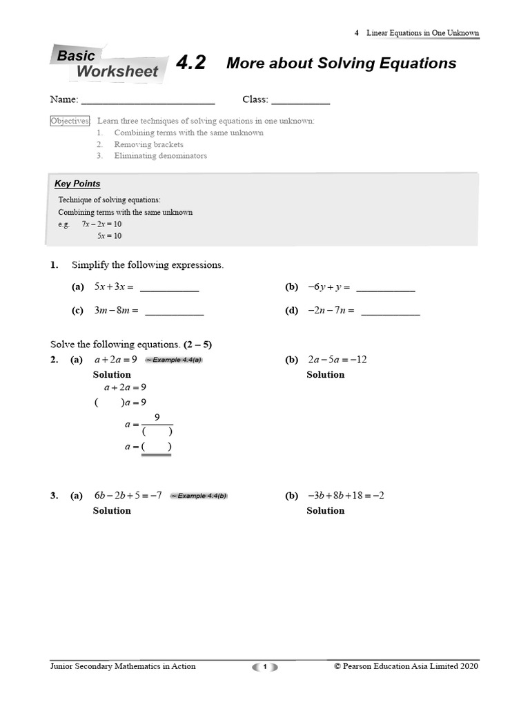 Solving Linear Equations Techniques | PDF | Equations | Mathematics