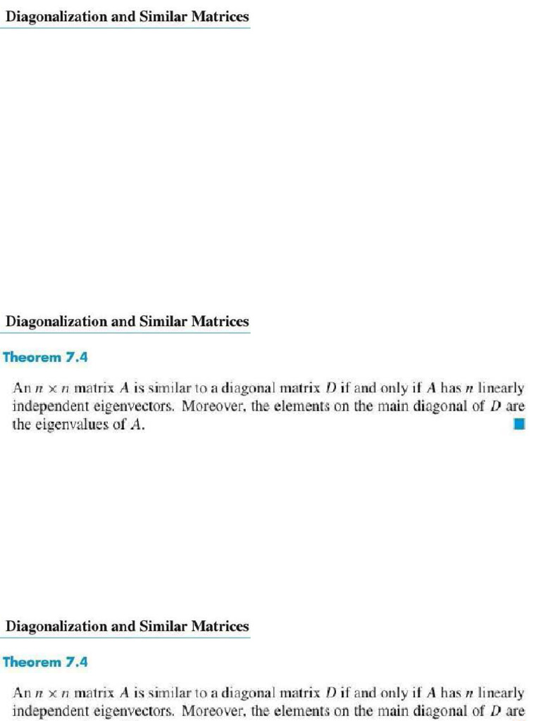 Diagonalization | PDF