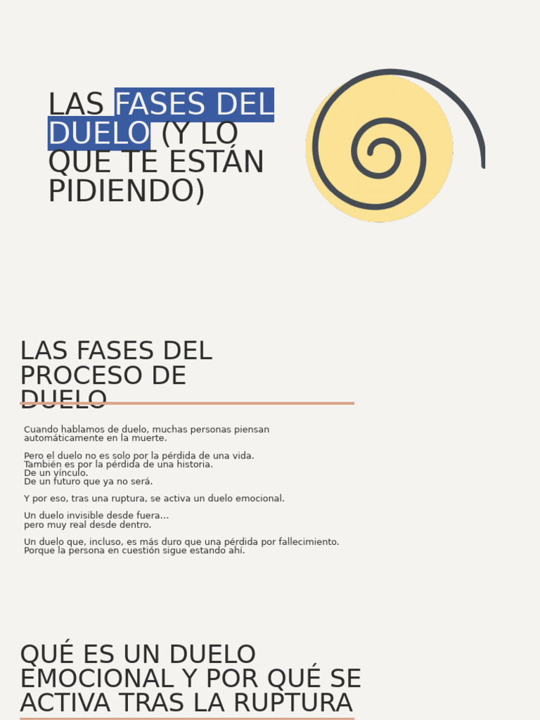 Las Fases Del Duelo (Y Lo Que Te Están Pidiendo) | PDF | Dolor | Las ...