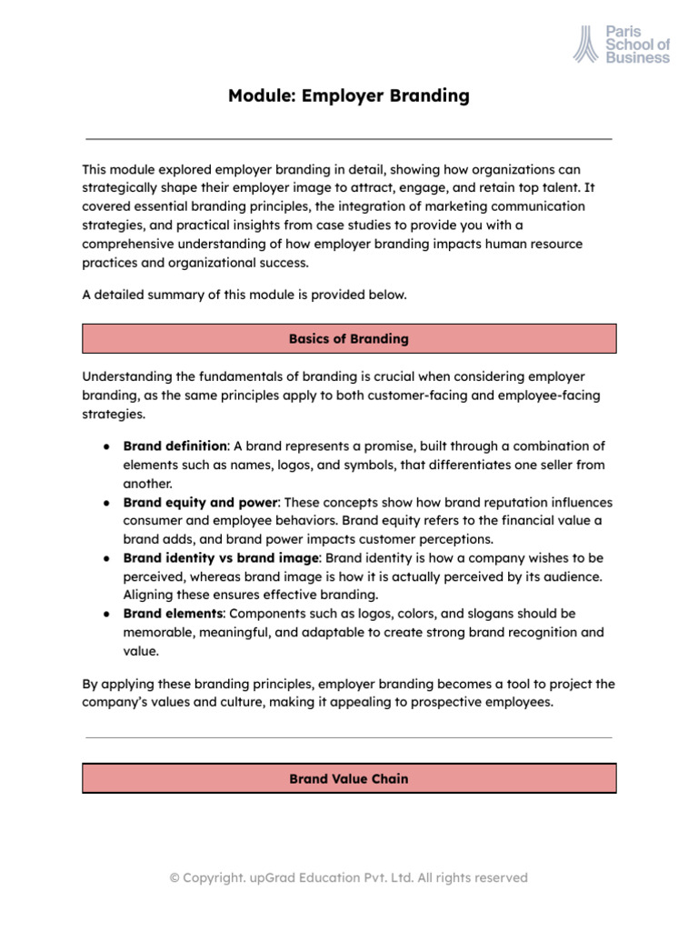 Employer Branding Strategies for HR | PDF | Brand | Employee Retention
