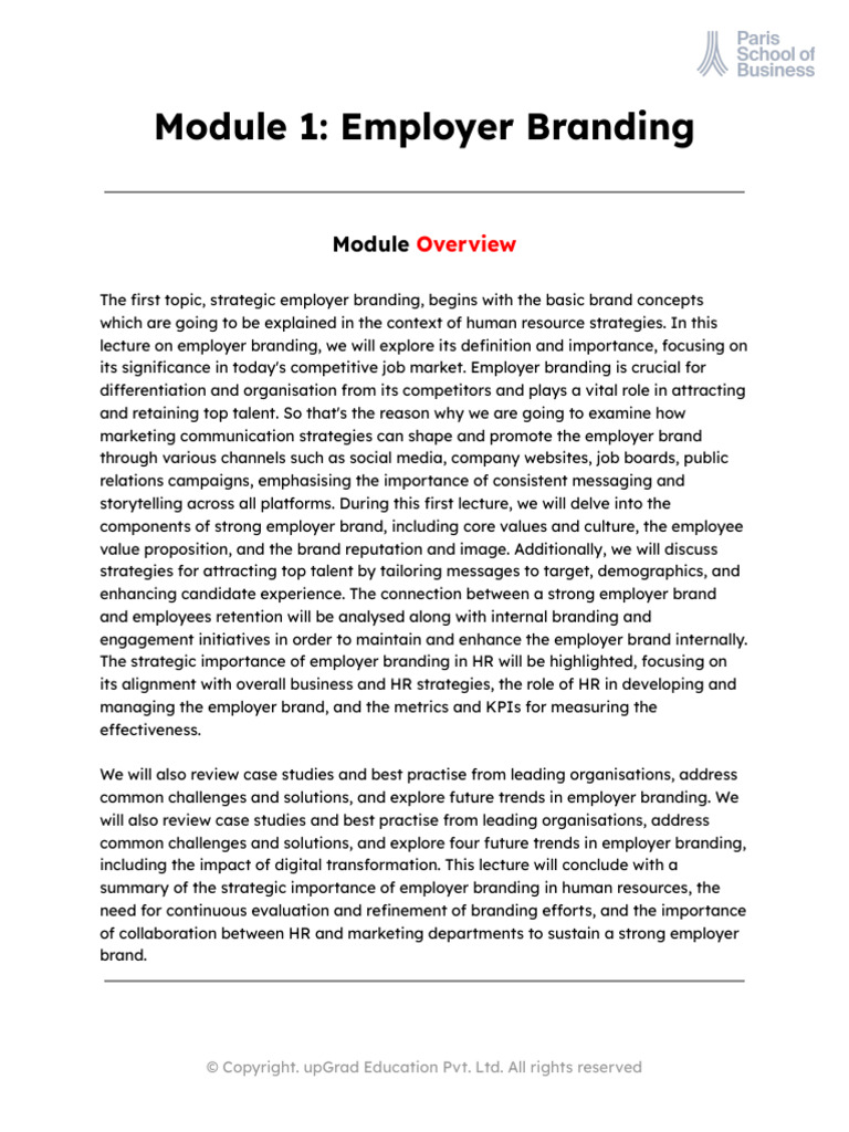 Module+1 +Employer+Branding +transcript | PDF | Brand | Marketing ...