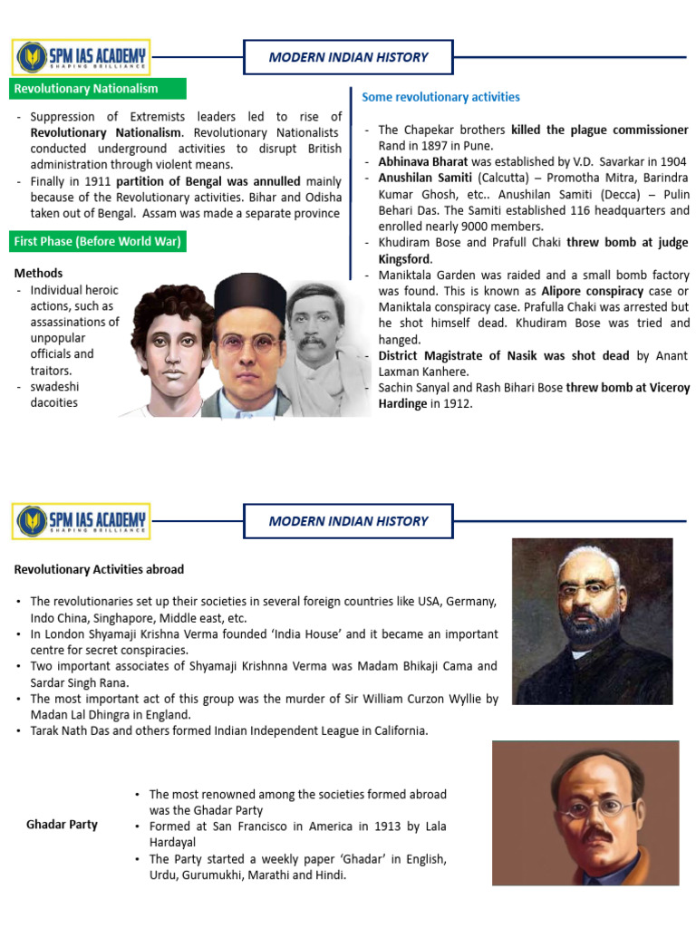 Revolutionary Nationalism in Modern India | PDF | Independence ...