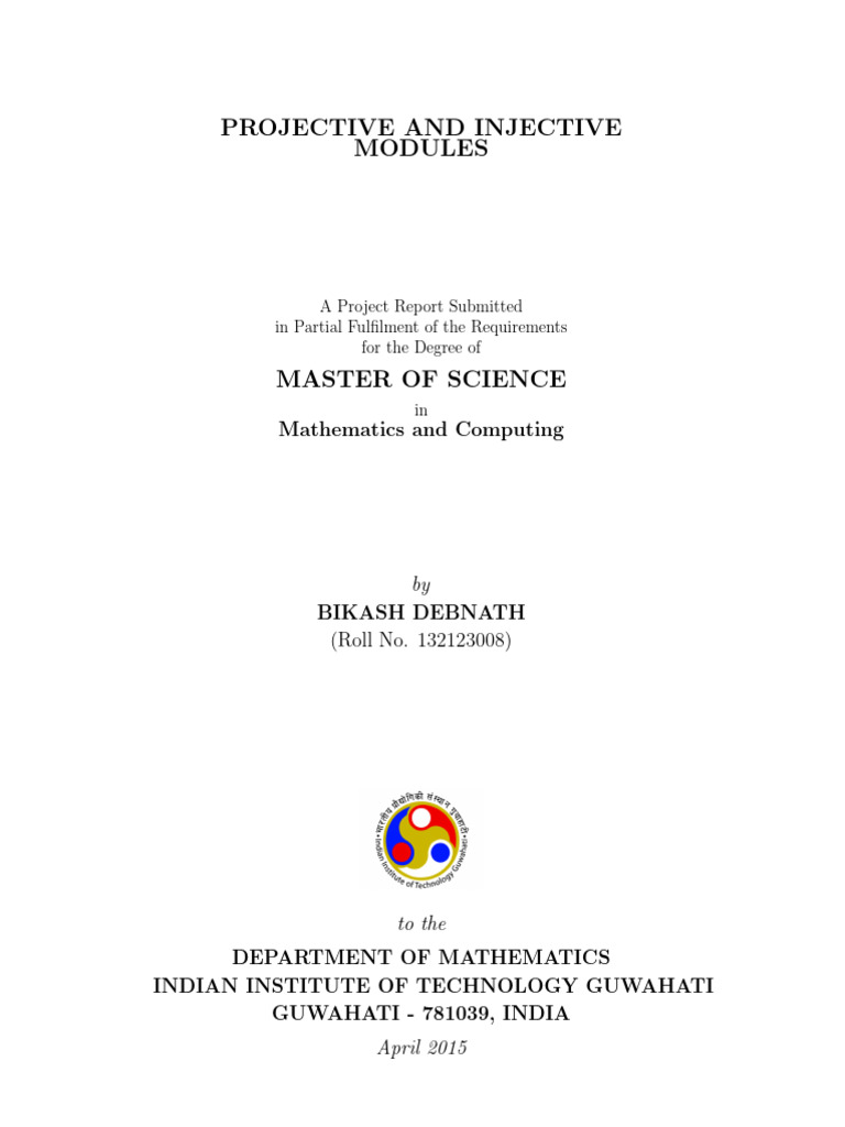 Projective and Injective Modules Explained | PDF | Module (Mathematics ...