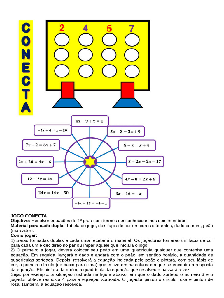 Jogo Interativo de Equações do 1º Grau | PDF