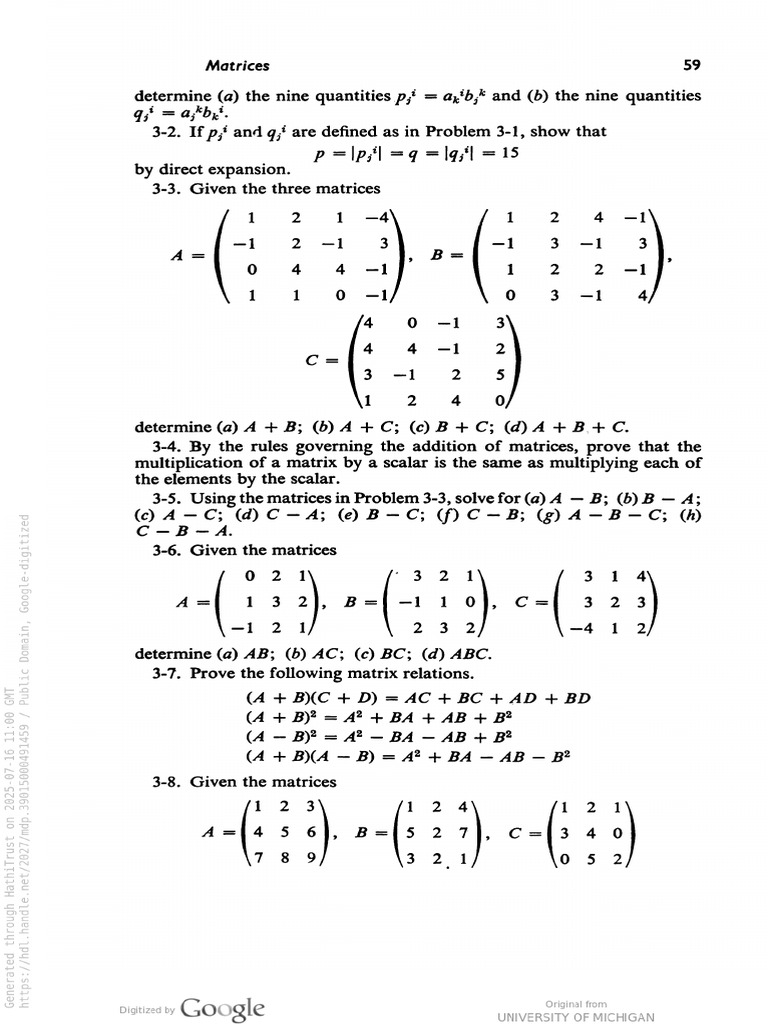 MDP 39015000491459 77 1752663626 | PDF | Matrix (Mathematics) | Linear ...