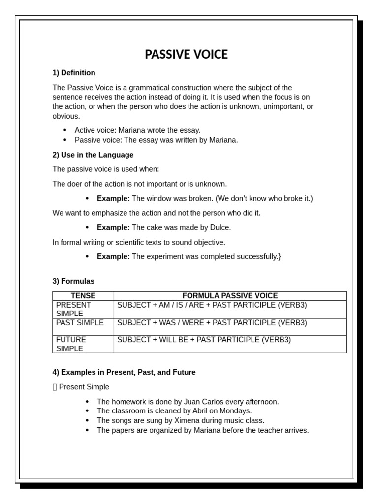 Understanding Passive Voice in Grammar | PDF