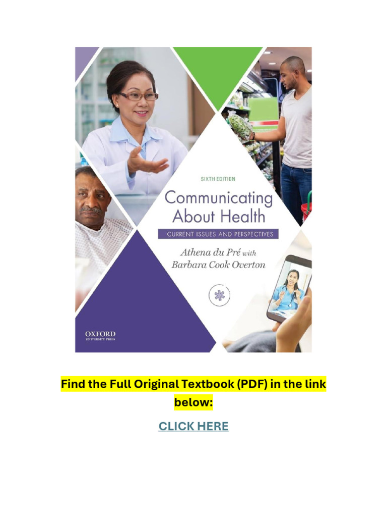Communicating About Health: 6th Edition | PDF | Health Care | Communication