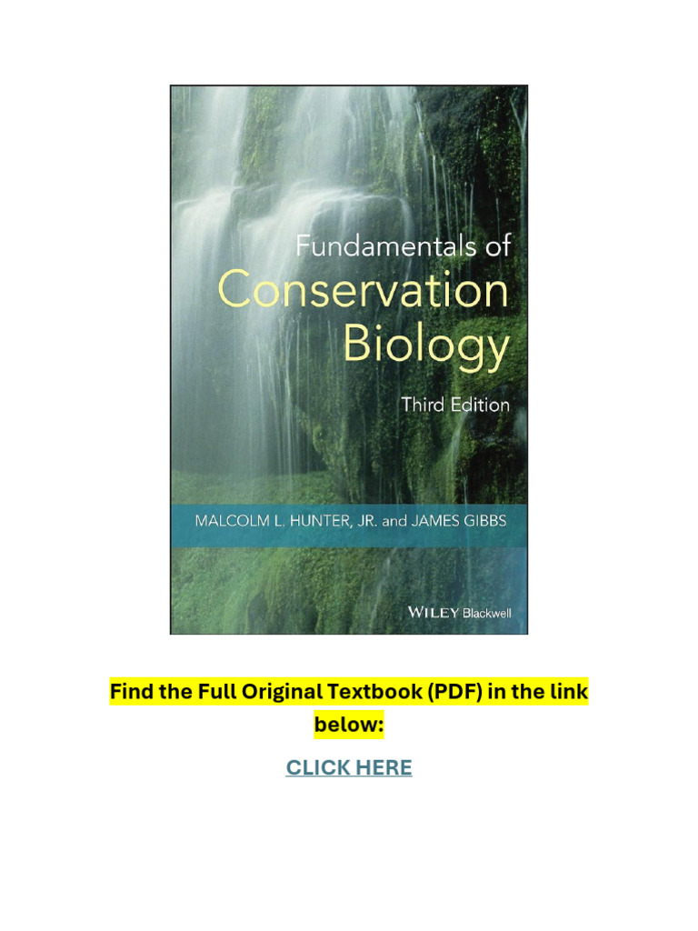 Fundamentals of Conservation Biology PDF | PDF | Conservation Biology ...