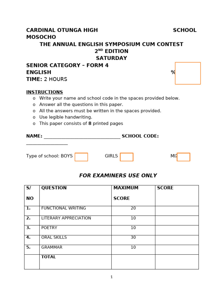 Annual English Symposium Contest Guide | PDF | Linguistics | Human ...