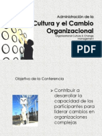 Conferencia Cultura y Cambio Organizacional