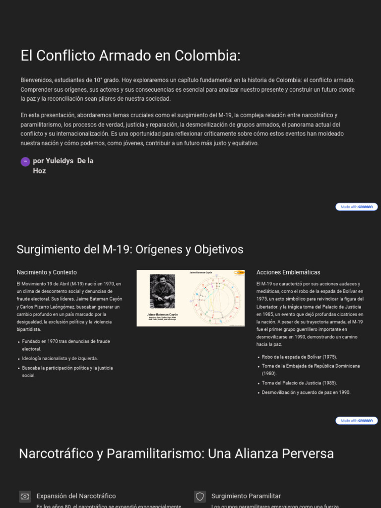 Conflicto Armado en Colombia: Historia y Retos | PDF | Colombia