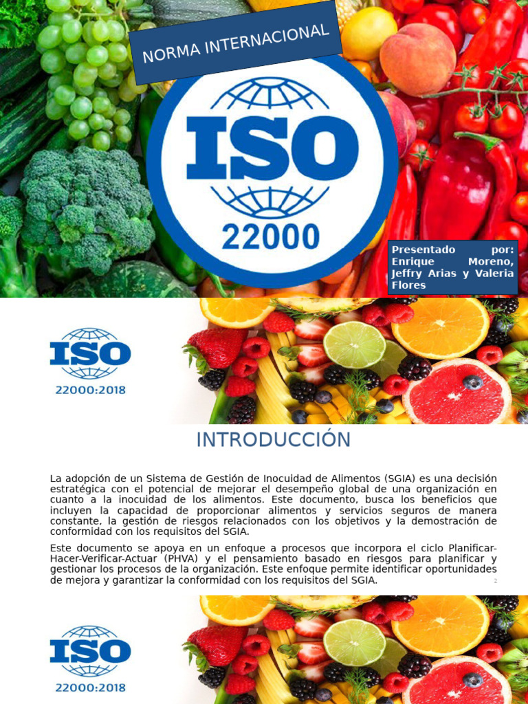 Sistema de Gestión de Inocuidad Alimentaria | PDF | Seguridad ...