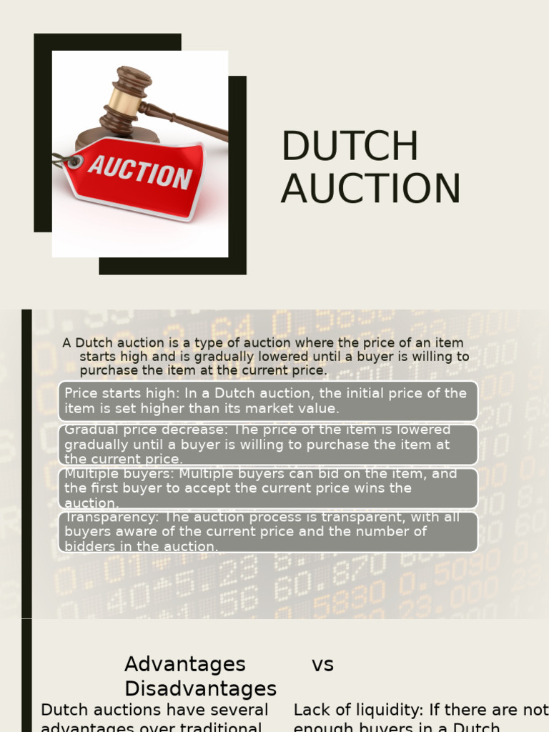 Understanding Dutch Auctions | PDF