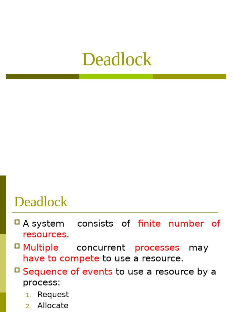 Understanding Deadlock in Systems | PDF | Computer Architecture ...
