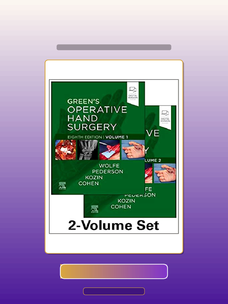 Greens Operative Hand Surgery 2Volume Set 8th Edition by