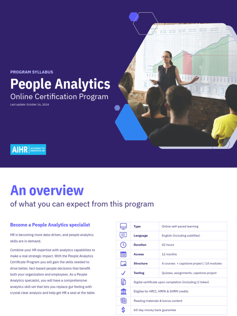 People Analytics Certification Overview | PDF | Analytics | Statistics