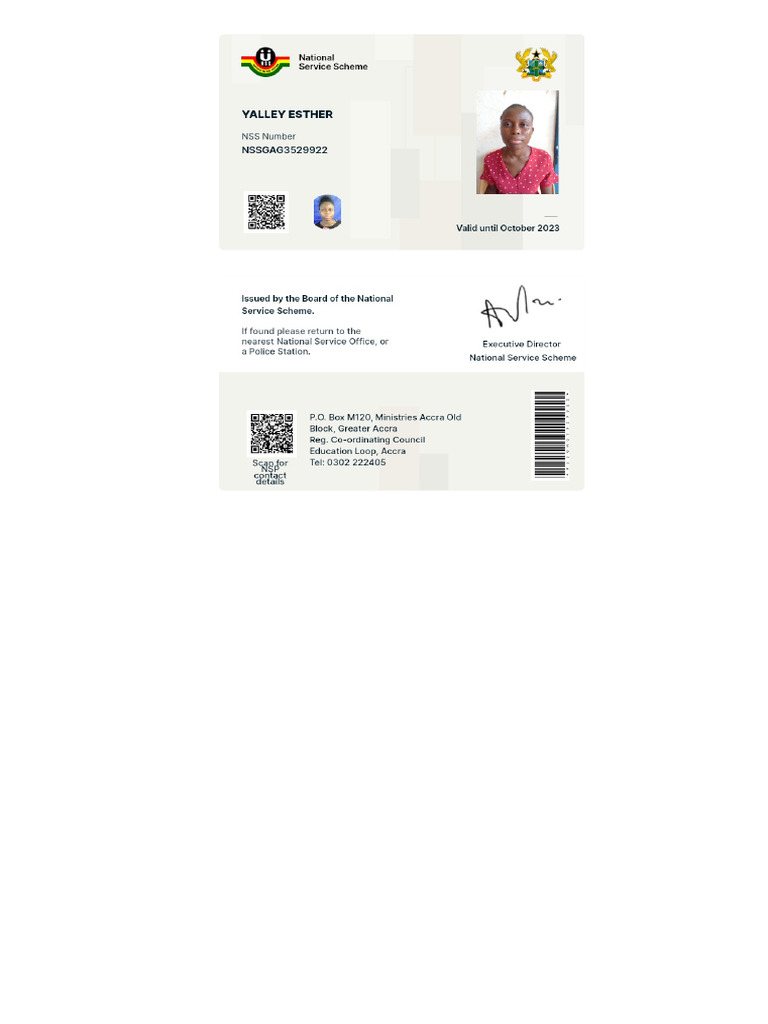 Nss Idcard NSSGAG3529922 | PDF