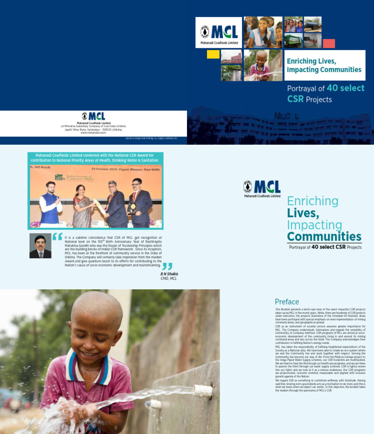 MCL's Impactful CSR Projects Overview | PDF | Corporate Social ...