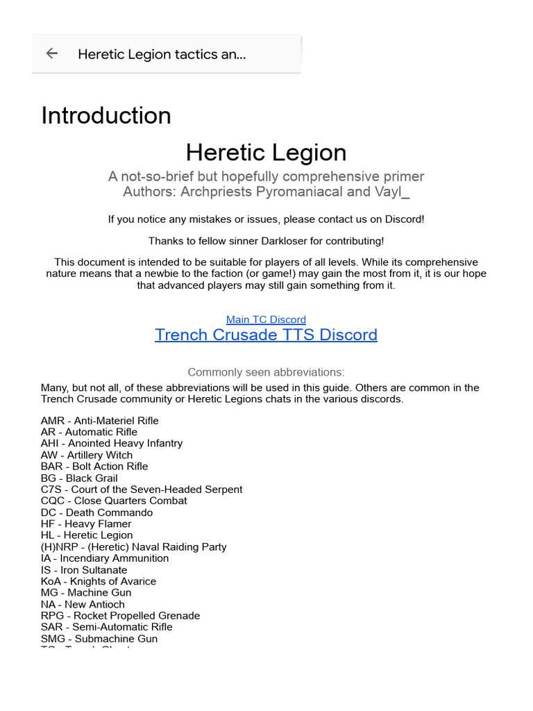 Heretic Legion Tactics Guide | PDF | Armour | Artillery