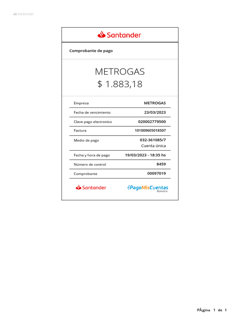 Comprobante Sasa | PDF