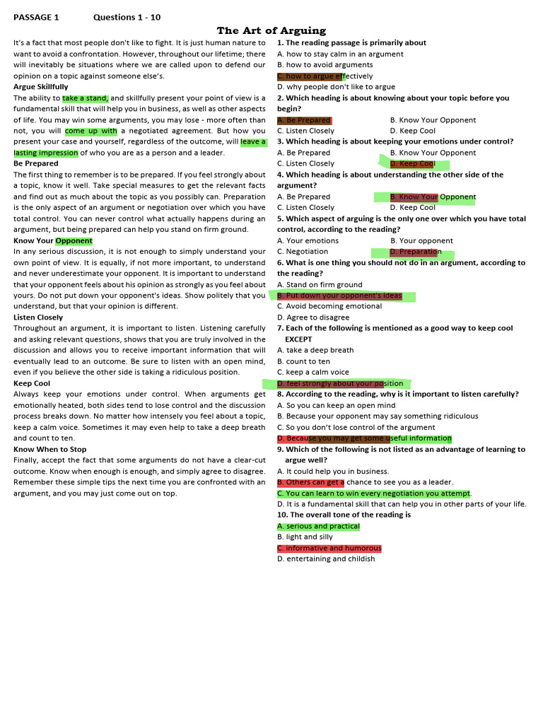 Mastering Effective Argument Techniques | PDF