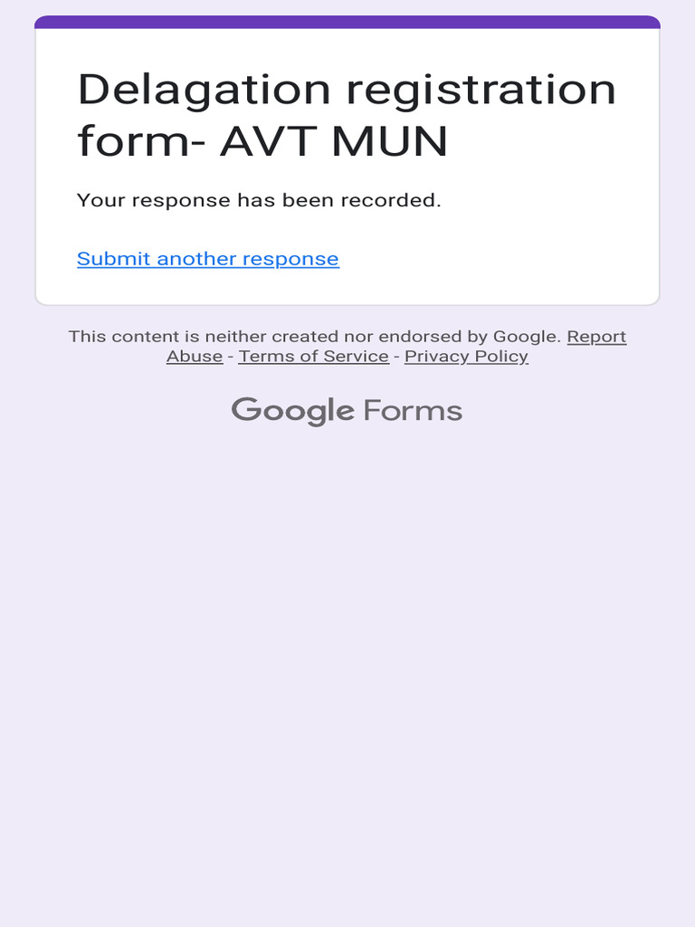 Delagation Registration Form - AVT MUN | PDF