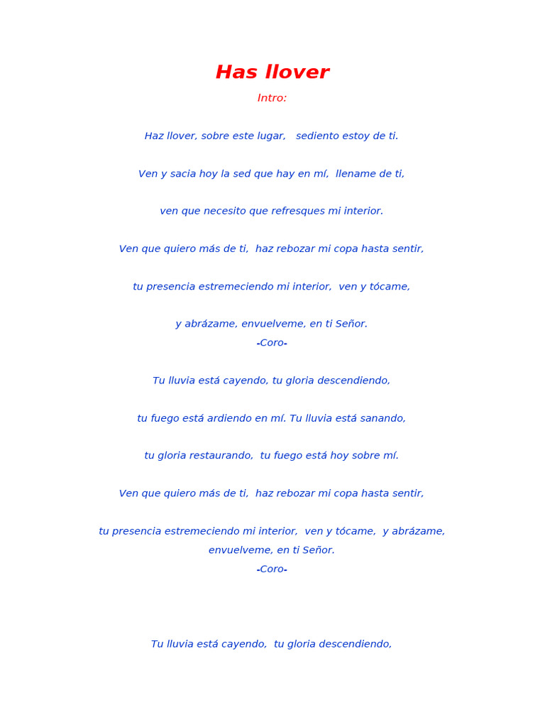 Has Llover | PDF