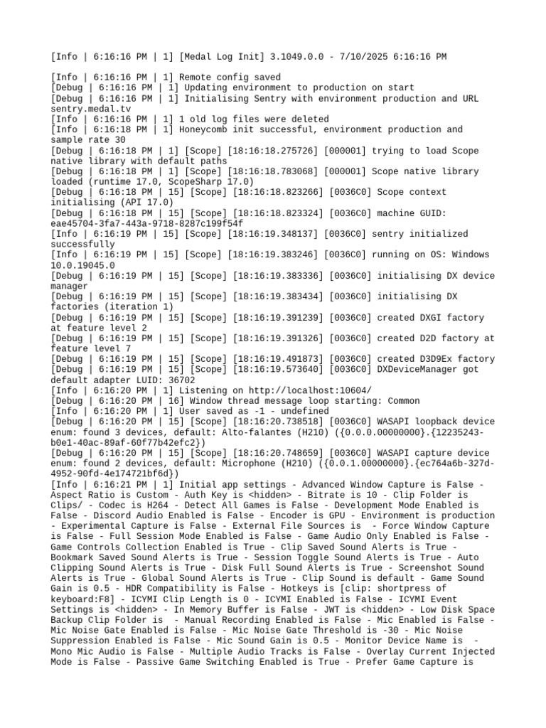Medal App Initialization Log | PDF | Computing | Computer Architecture