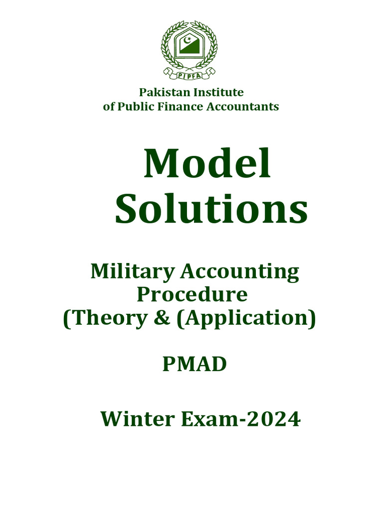 Military Accounting Model Solutions 2024 | PDF | Debits And Credits ...
