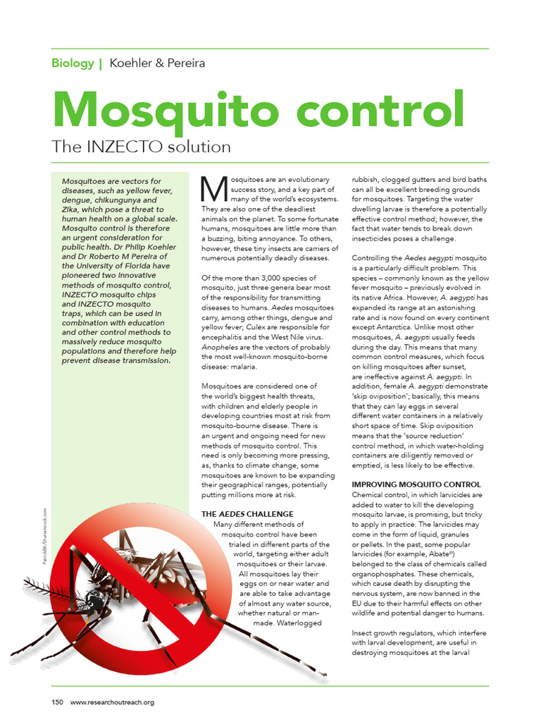 Innovative Aedes Mosquito Control Solutions | PDF | Mosquito | Aedes ...