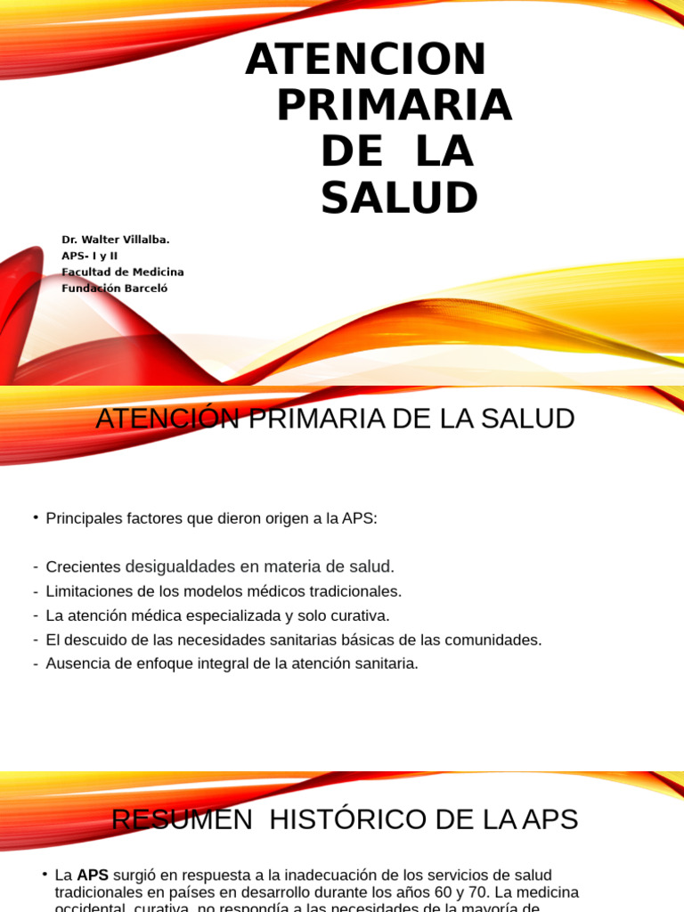 Aps Presentacion | PDF | Cuidado de la salud | Promoción de la salud